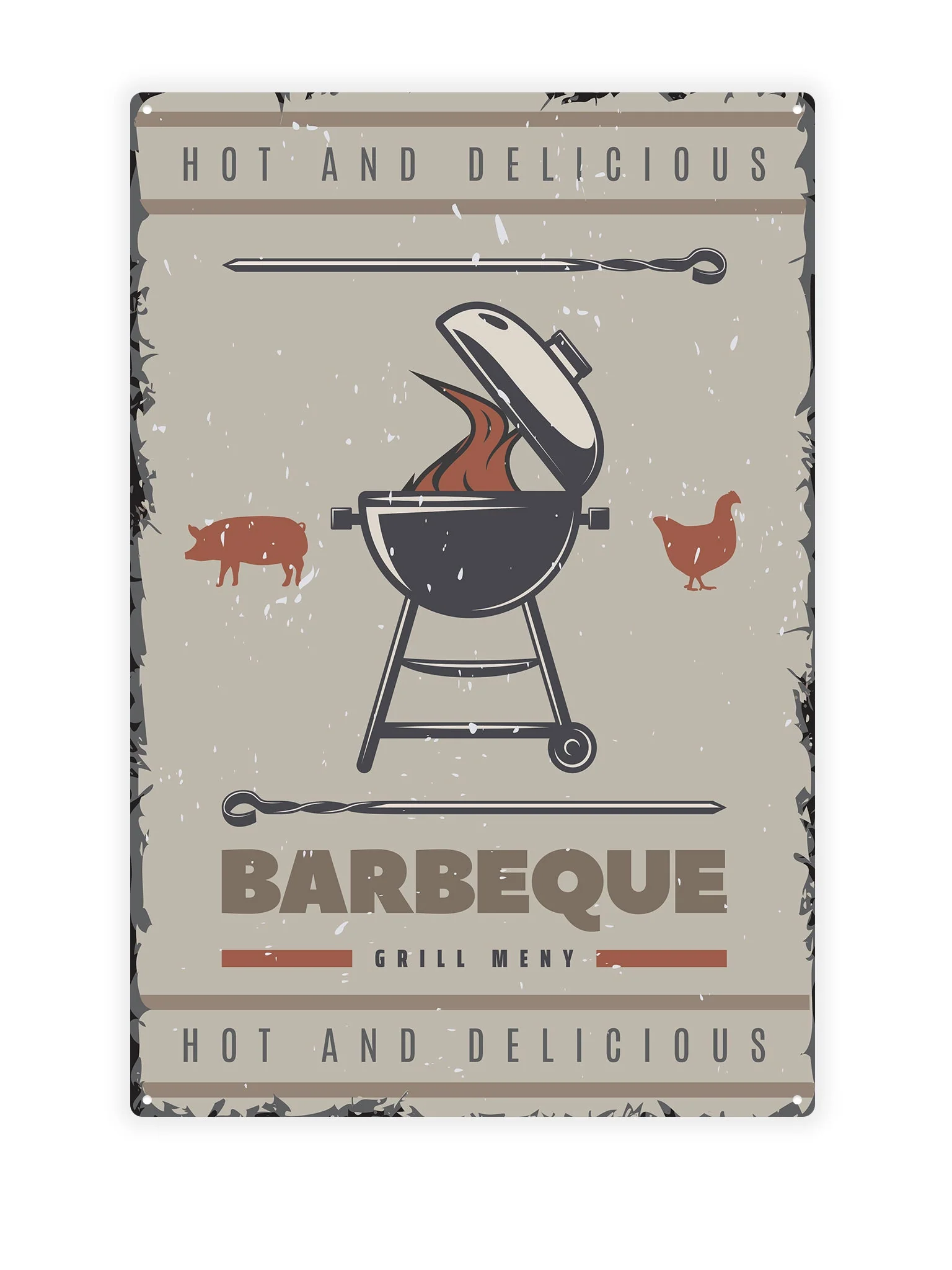 BBQ grill meny