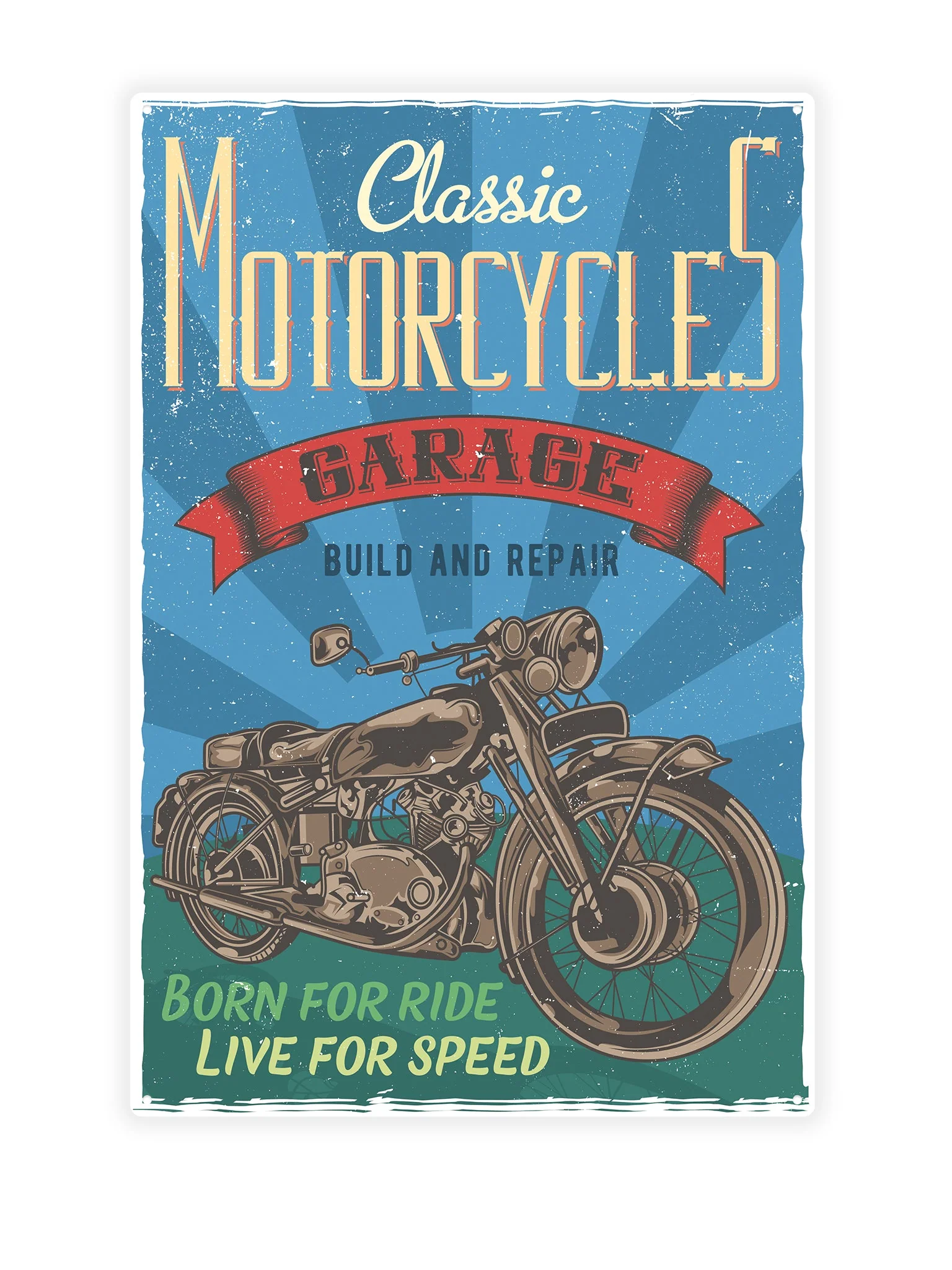 Classic motorcycles garage