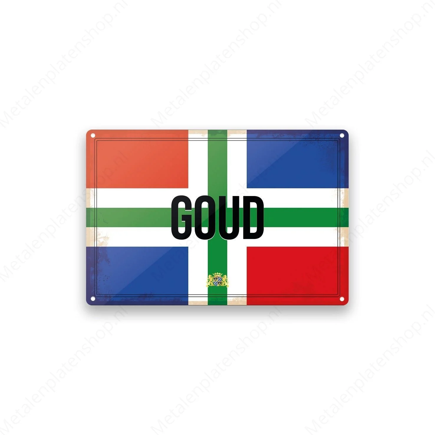 Goud - Groninger Borden - Metalen Wandbord