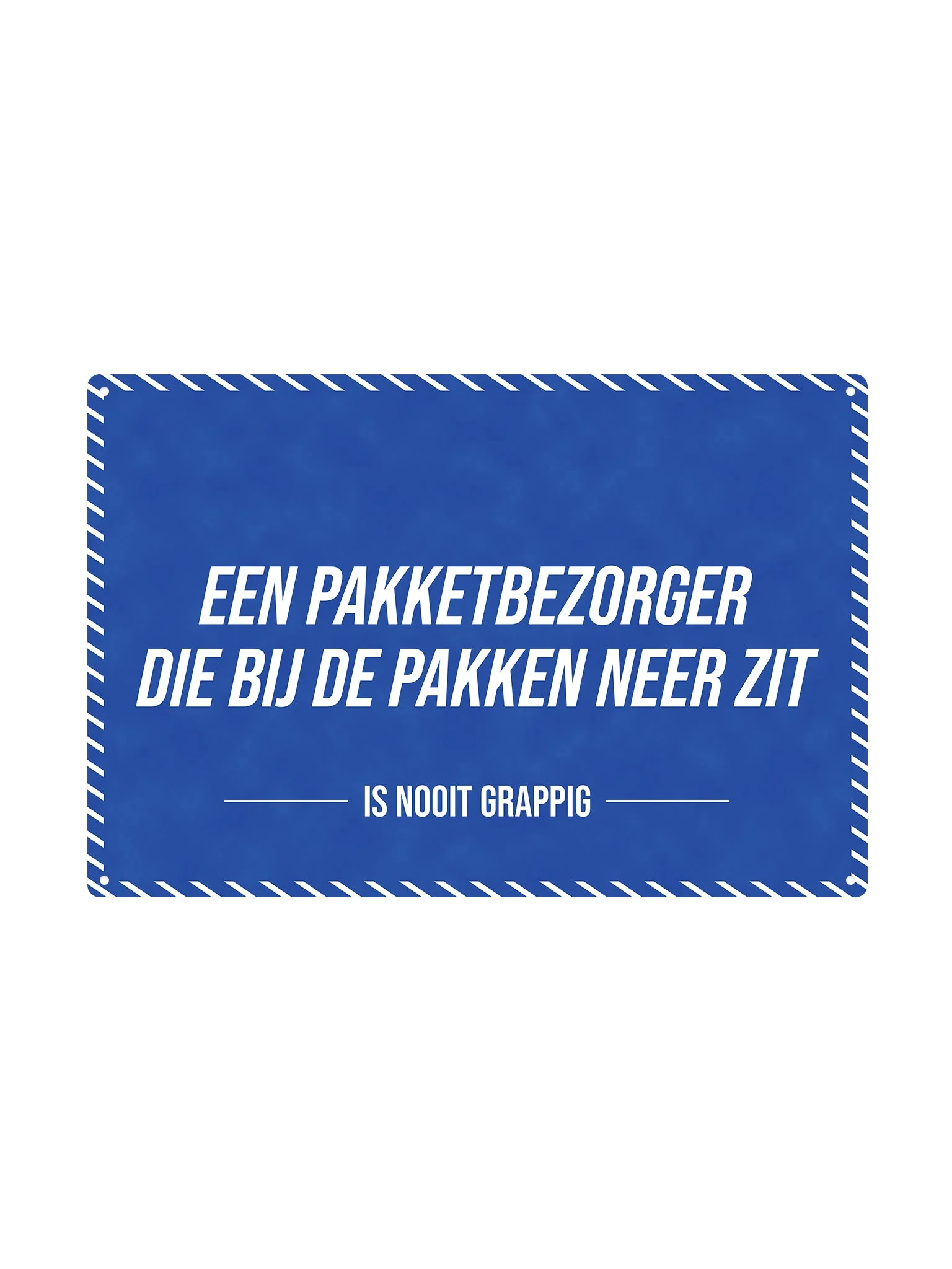 Een pakketbezorger die bij de pakken neer zit - Is Nooit Grappig