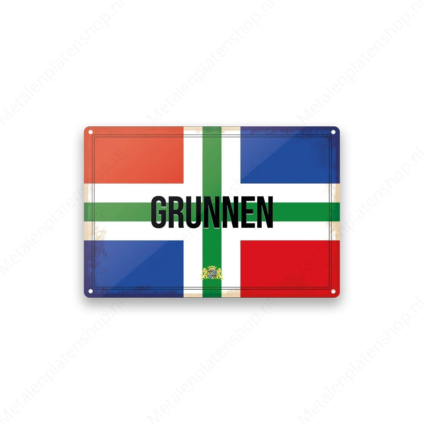 Grunnen - Groninger Borden - Metalen Wandbord