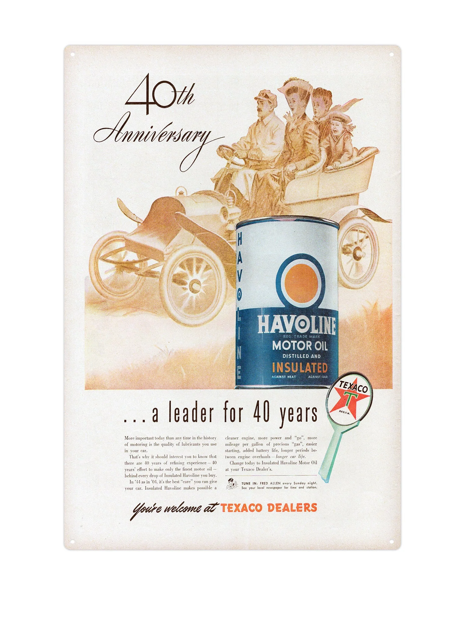 Havoline motoroil old vintage ad