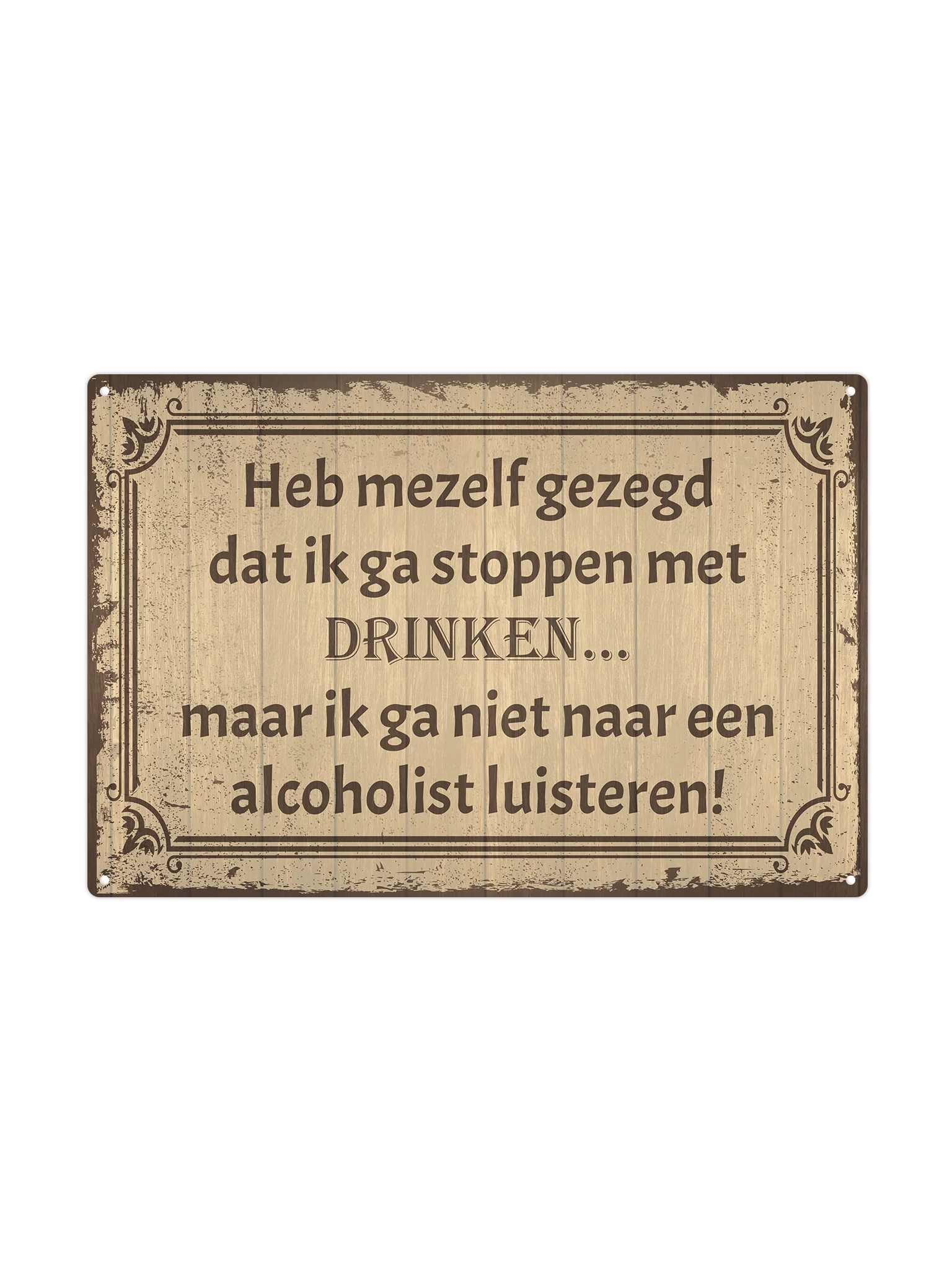 Heb mezelf gezegd dat ik ga stoppen met drinken...