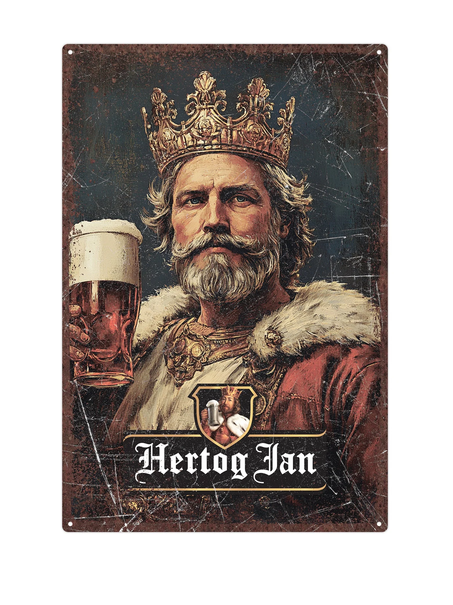 Hertog Jan - Met Hertog - Metalen Wandbord