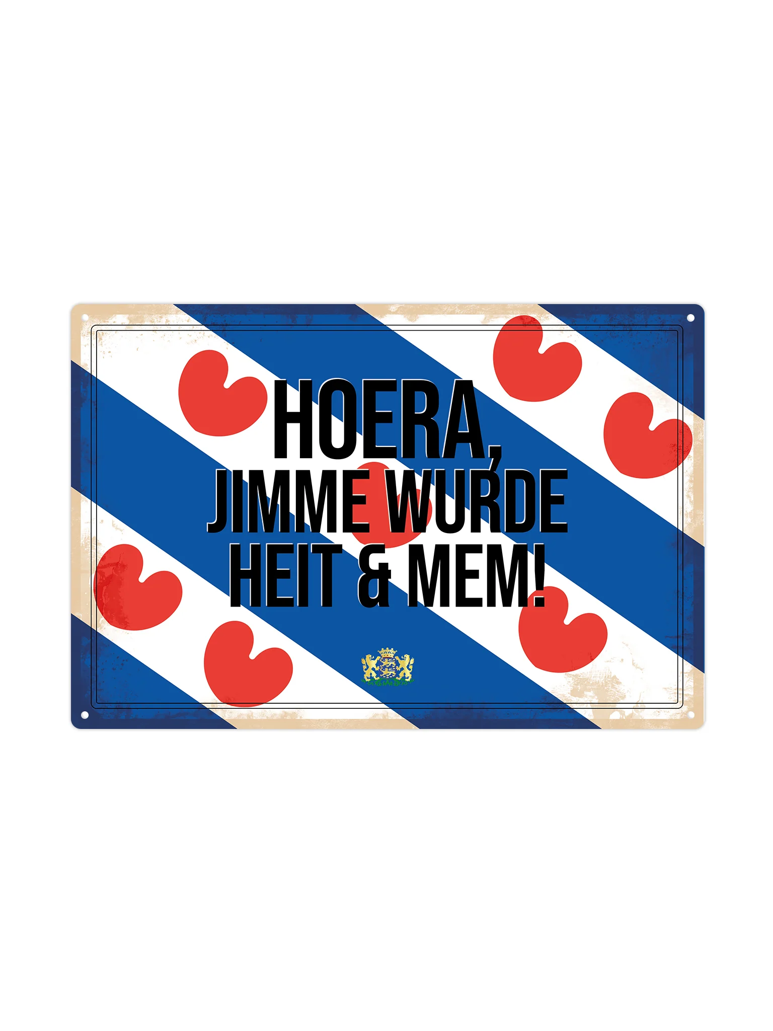Hoera, jimme wurde heit & mem! - Frieslandse Borden