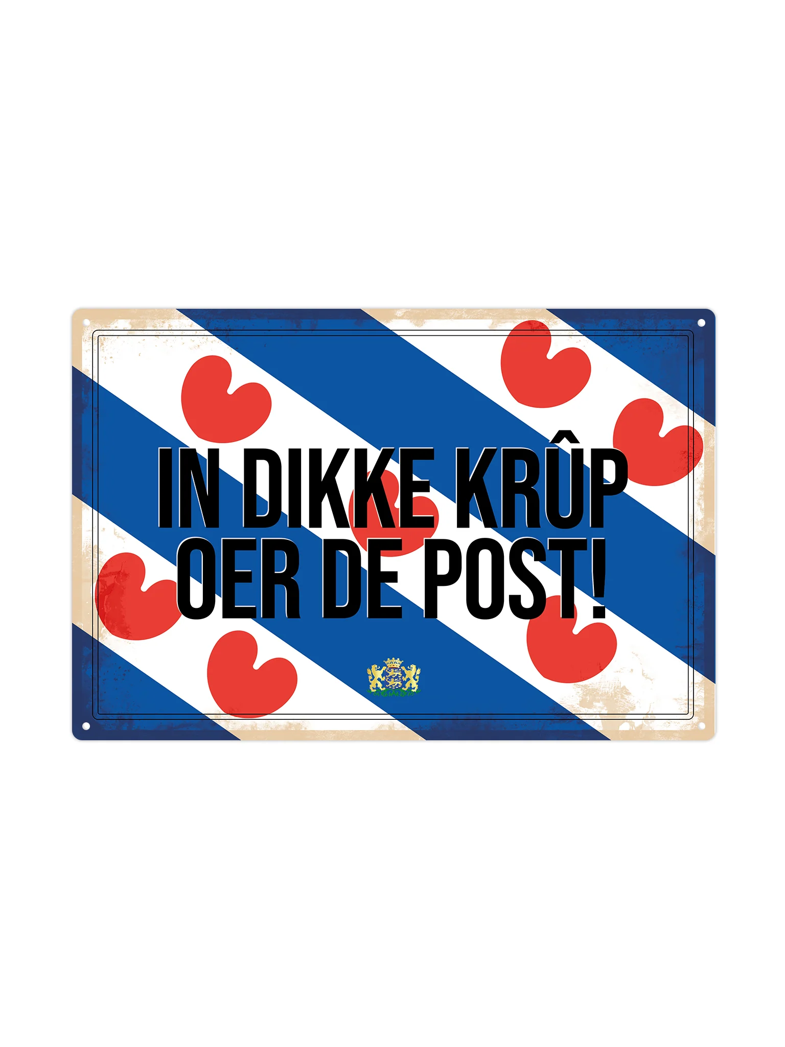 In dikke krûp oer de post! - Frieslandse Borden