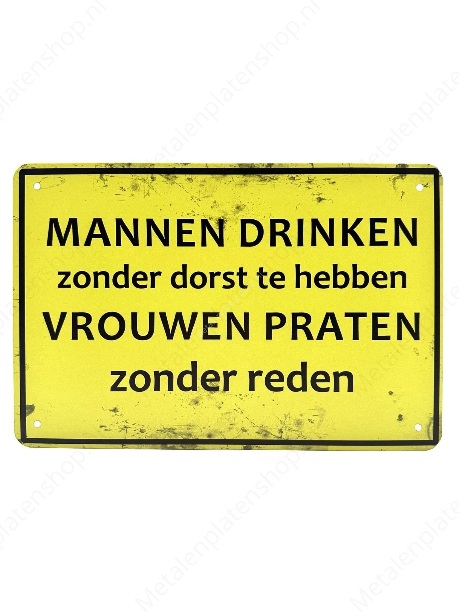 Mannen drinken zonder dorst te hebben, vrouwen praten zonder reden
