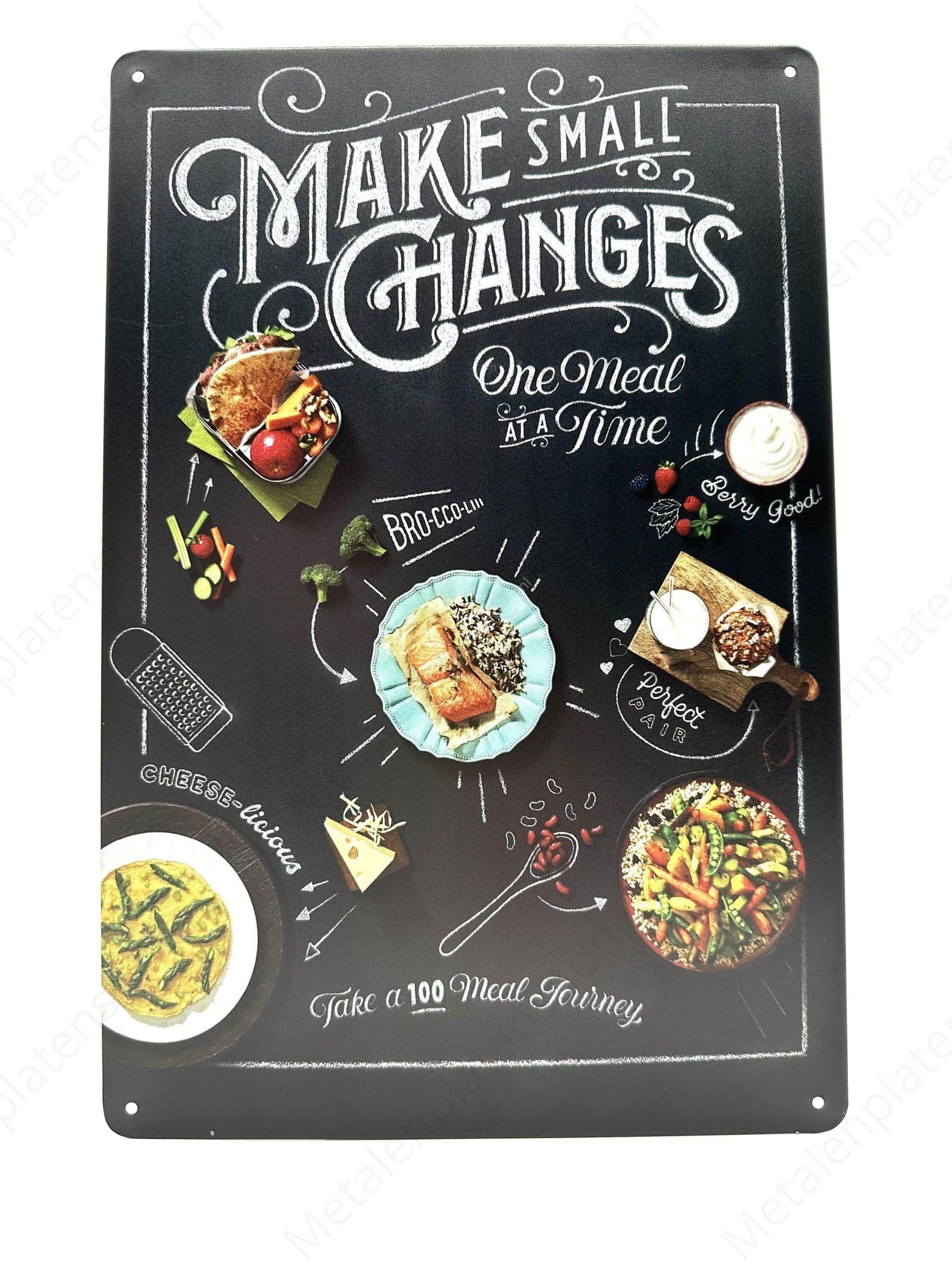 Krijtbord - Make Small Changes One Meal at a Time
