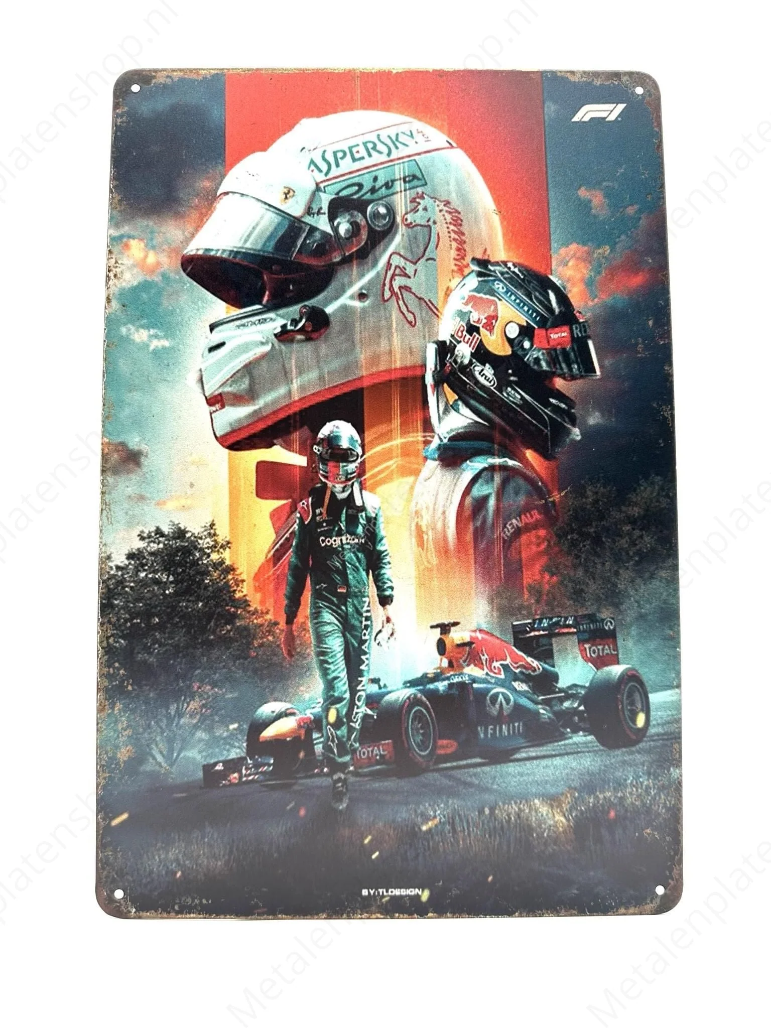 Sebastiaan Vettel - Witte Helm - Aston Martin - RedBull