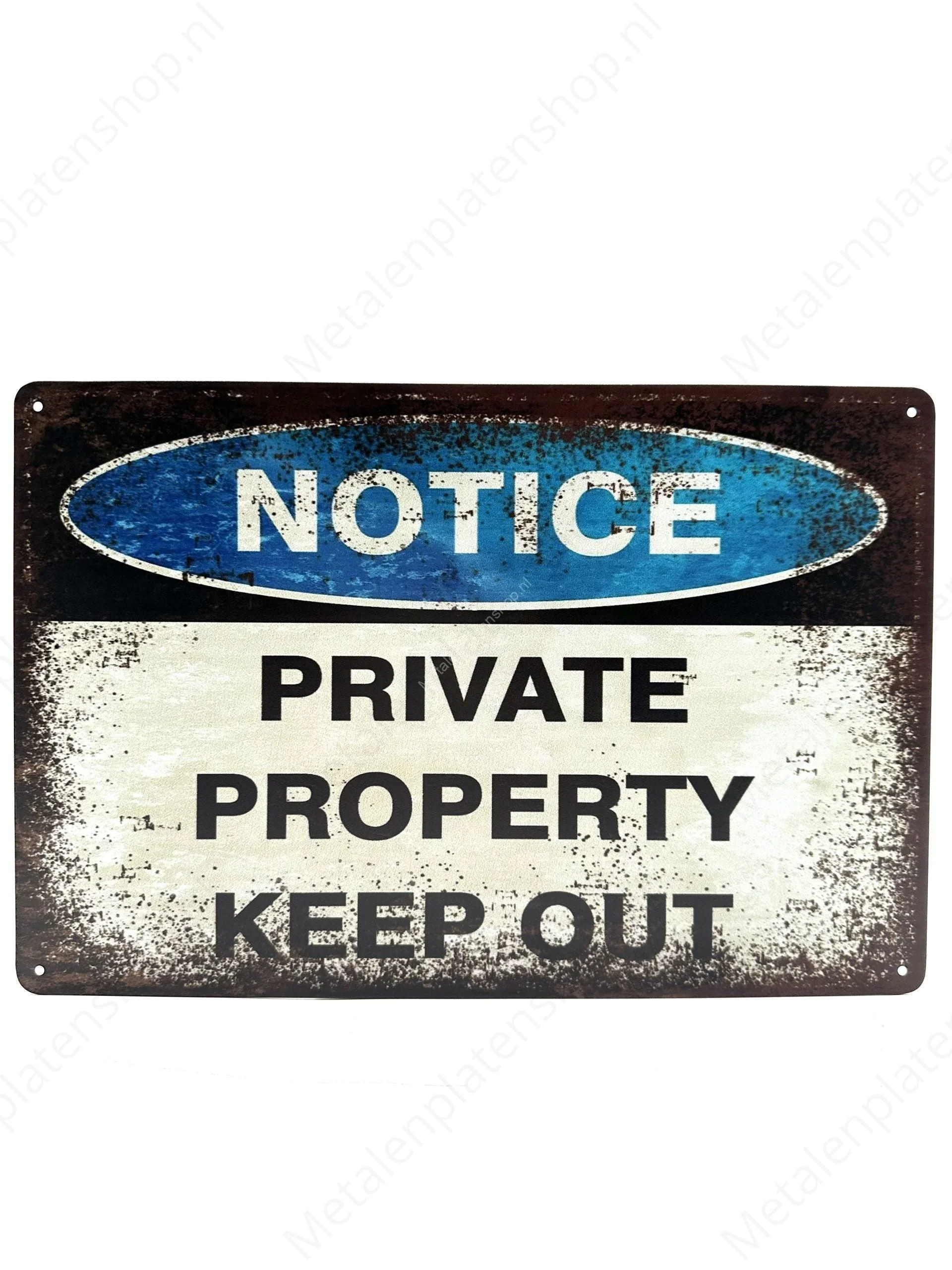 Notice private property