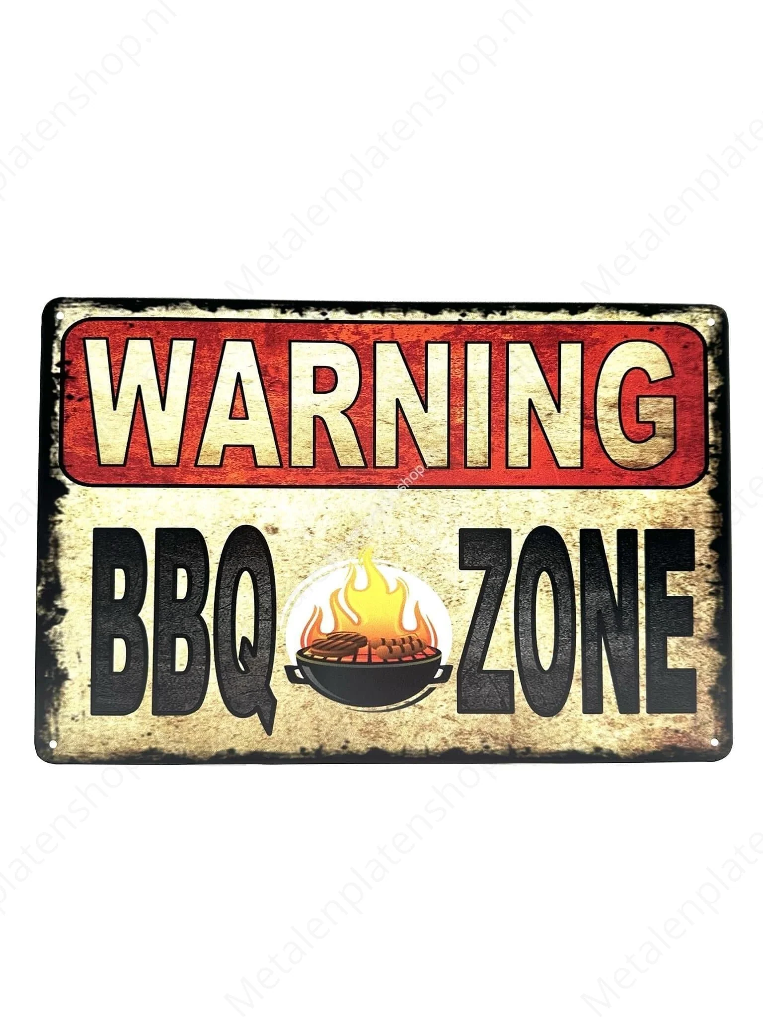 Warning BBQ zone