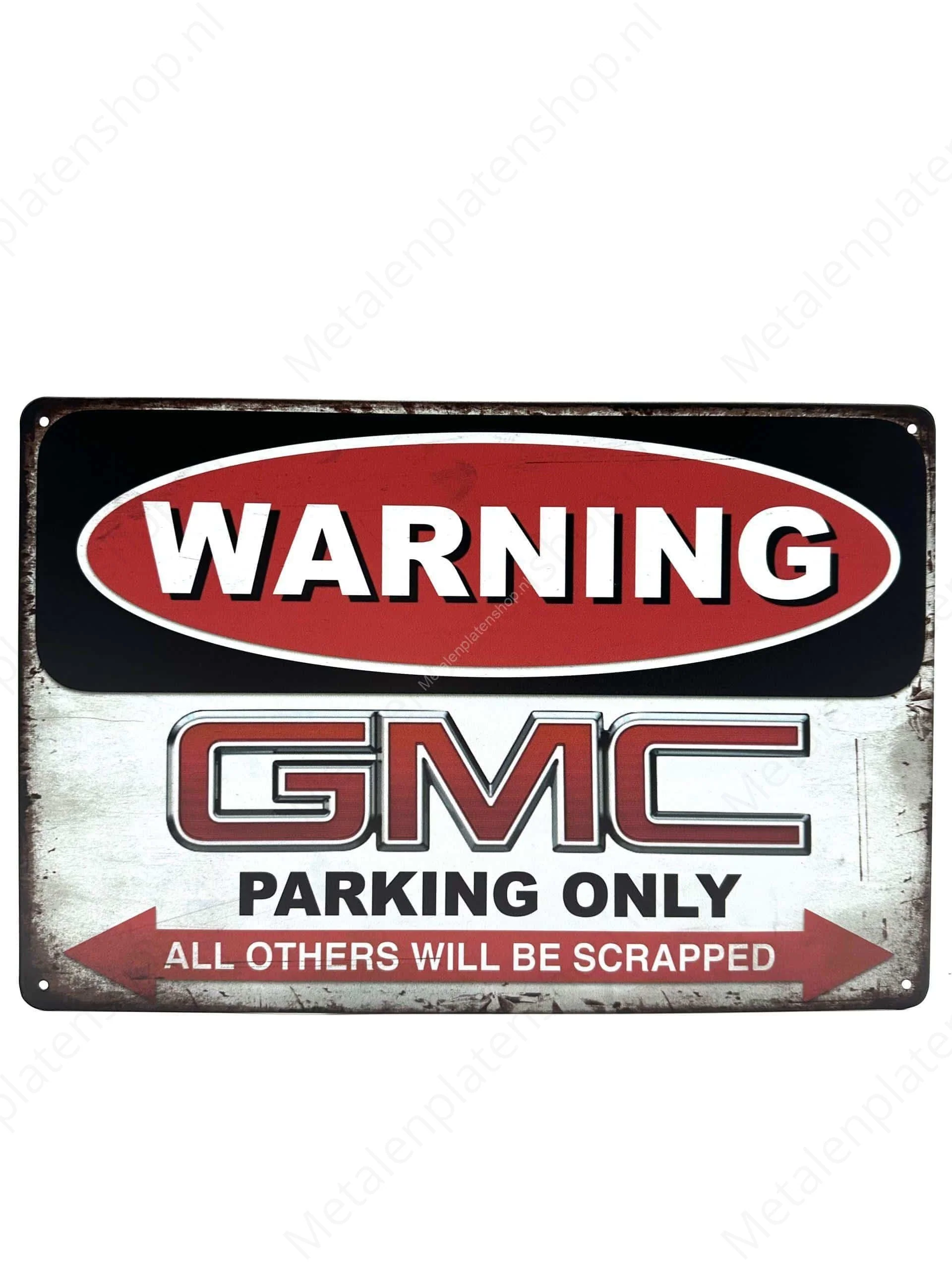 Warning GMC Parking Only