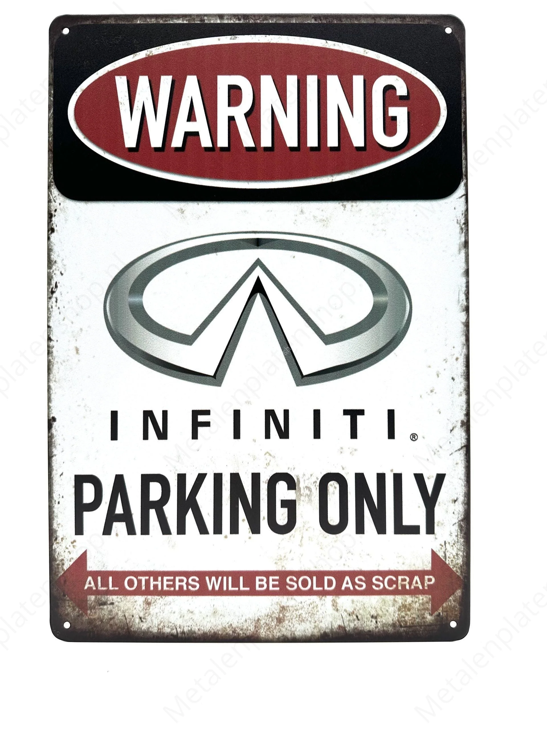 Warning Infiniti Parking Only