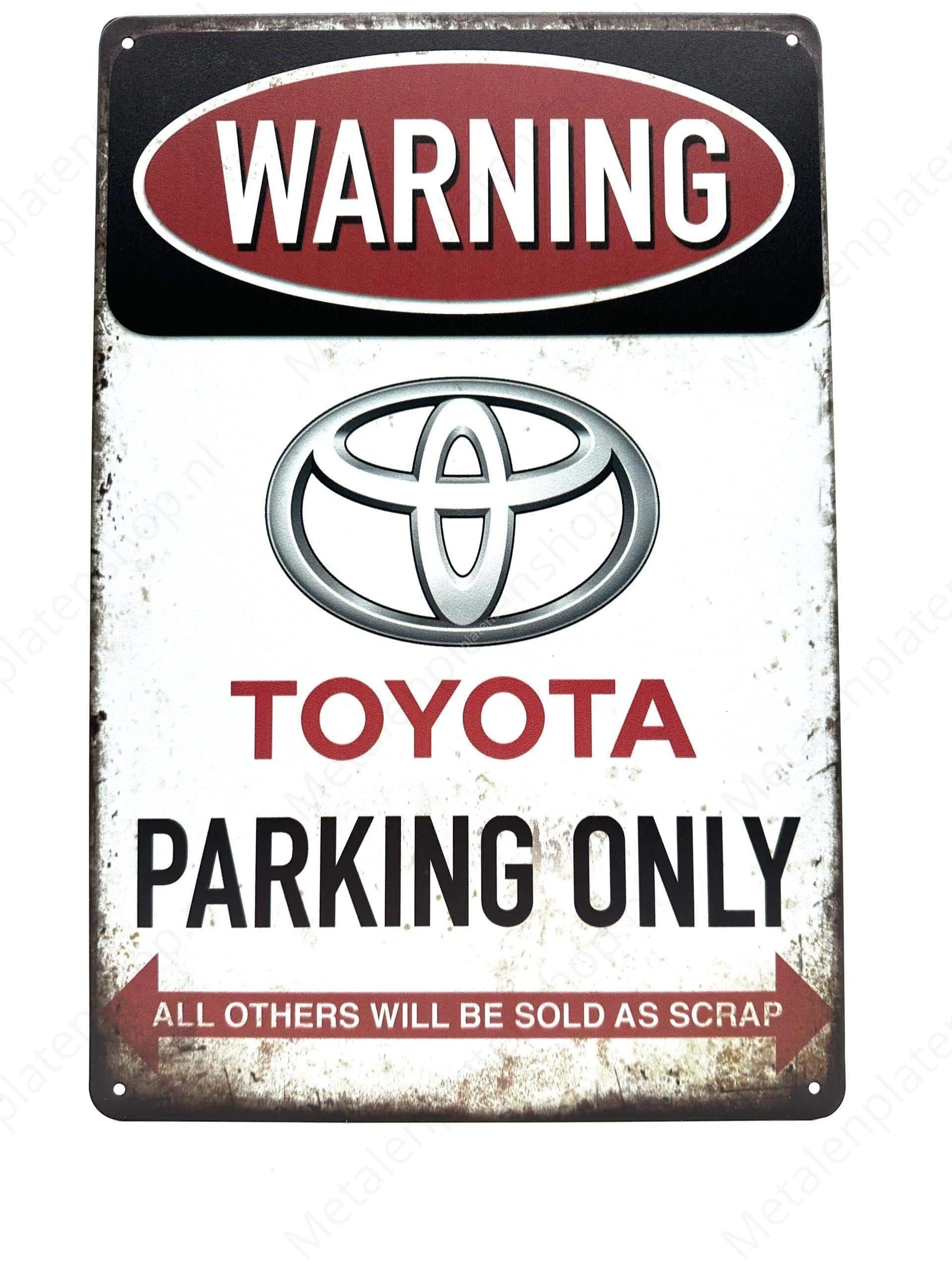 Warning Toyota Parking Only