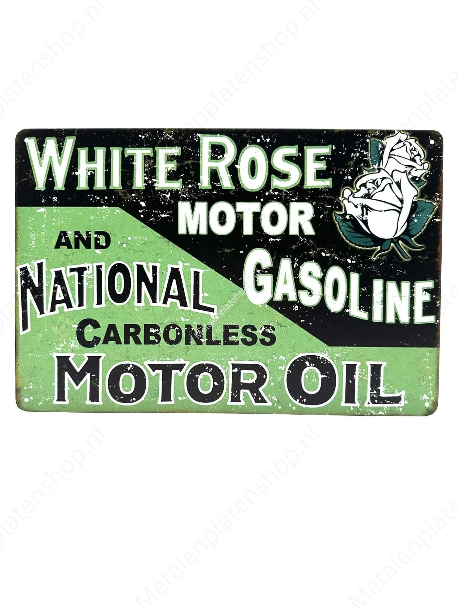 White Rose Motor Gasoline and National Carbonless Motor Oil