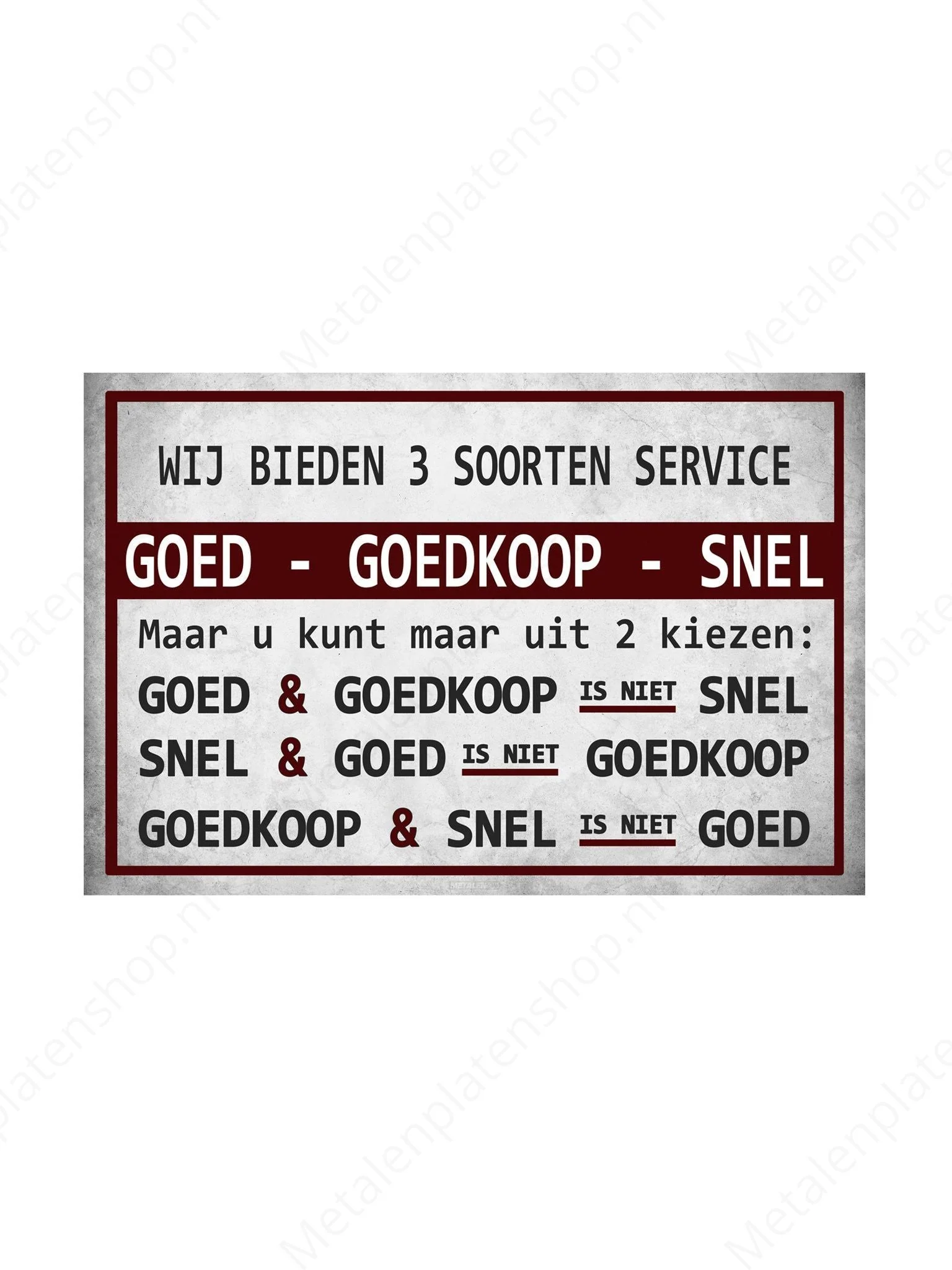 3 Soorten service