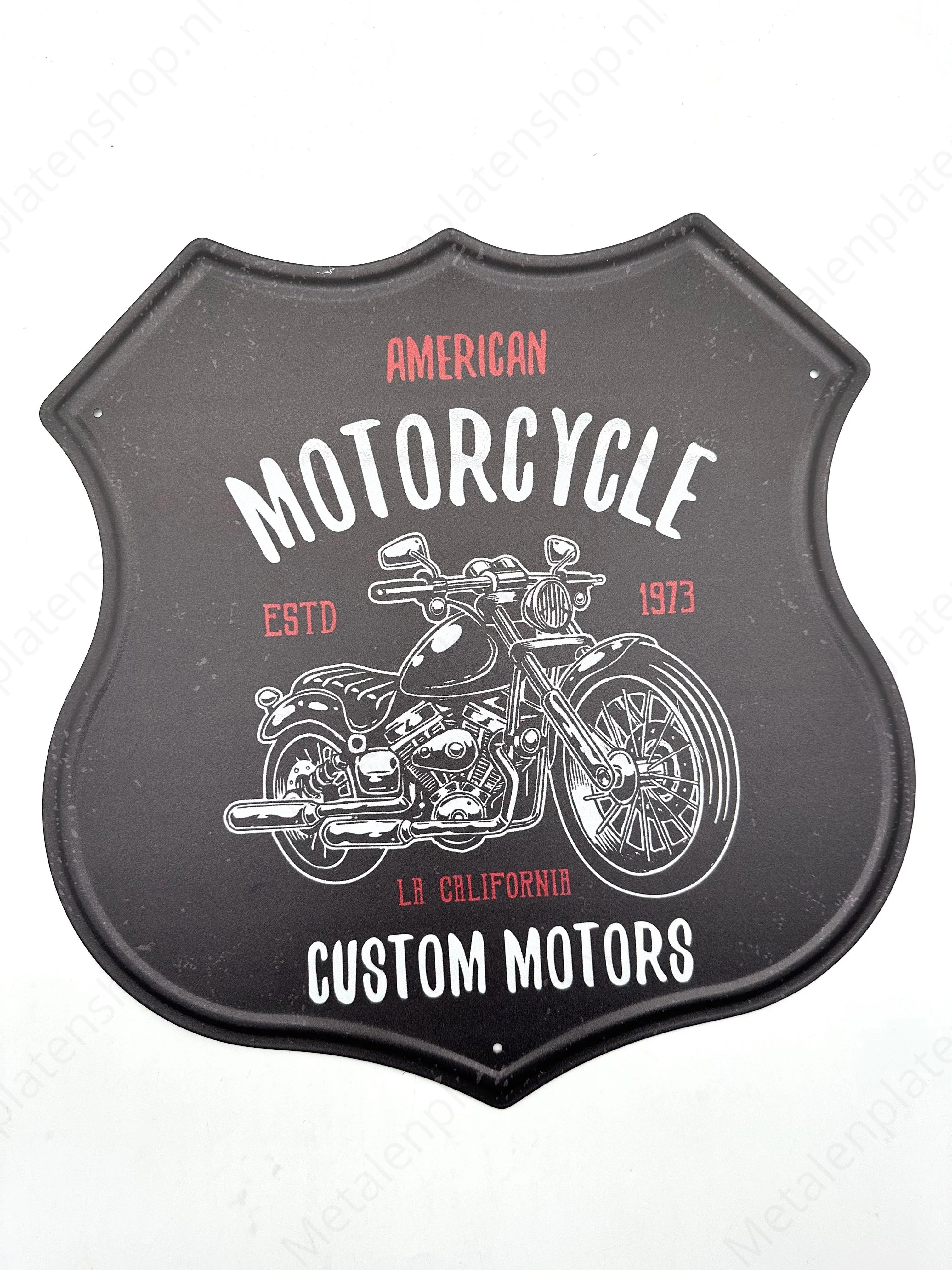 American Motorcycle - Route 66 Style Bord