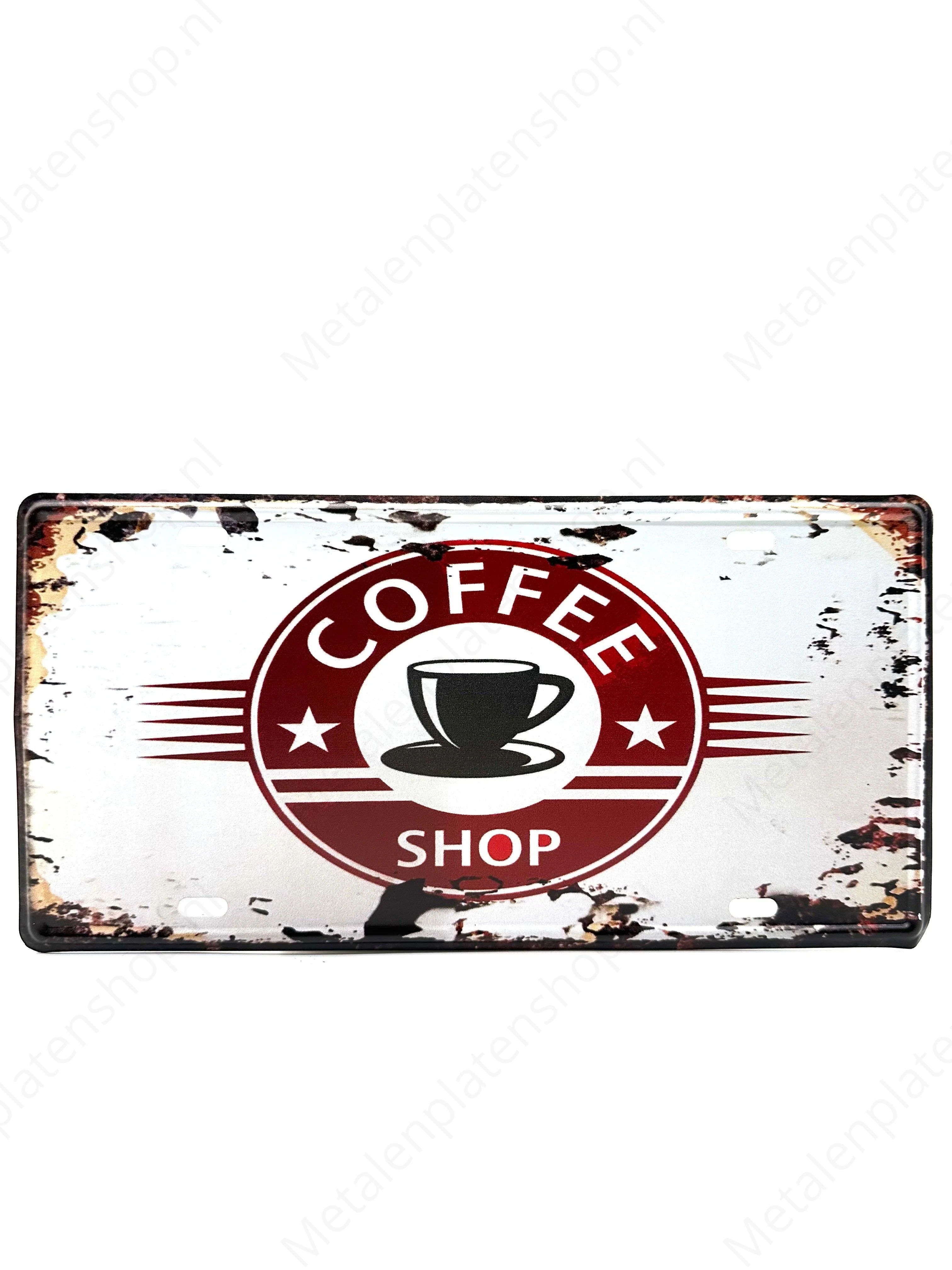 Kentekenplaat - Coffee Shop - 30x15cm