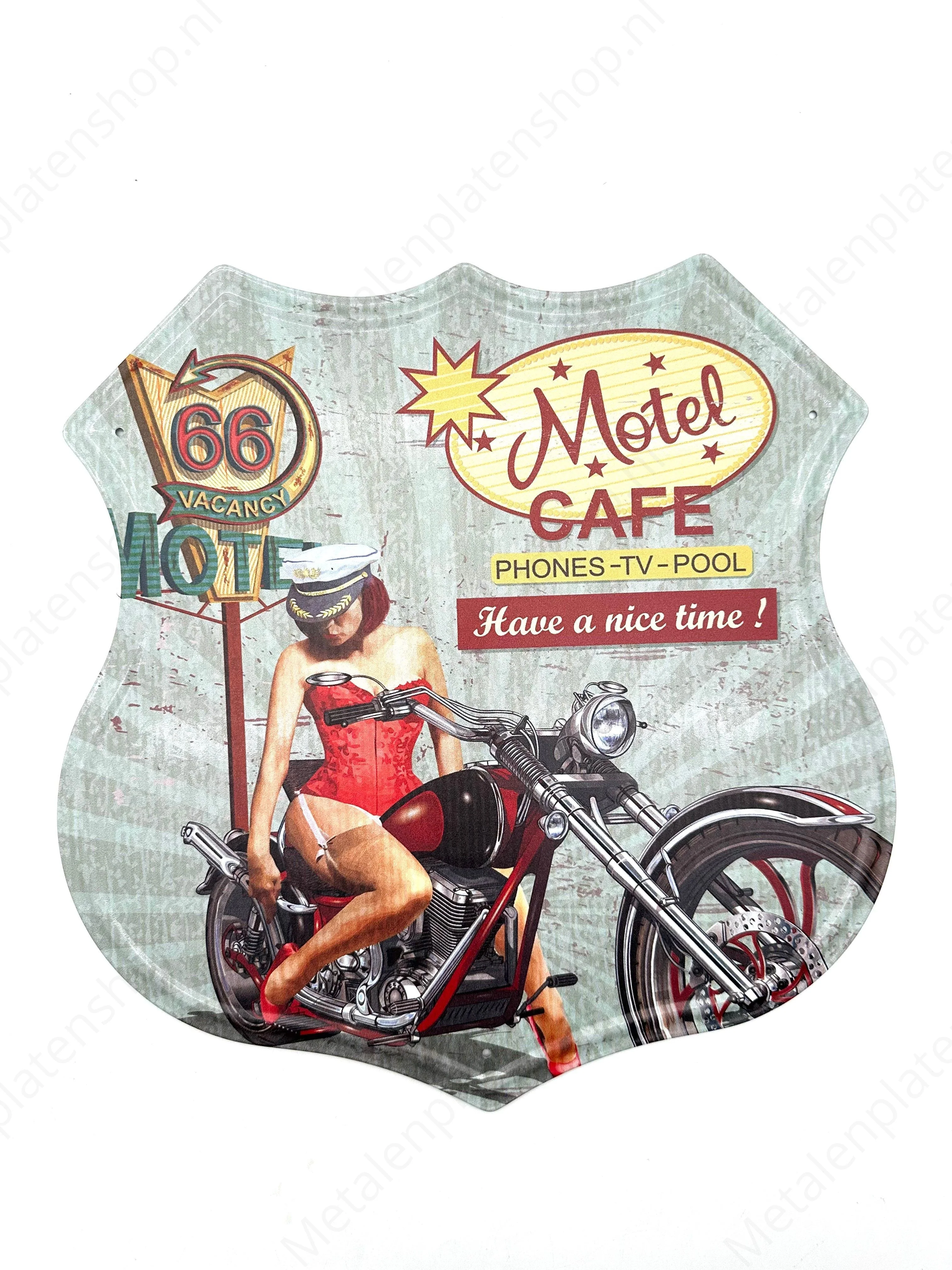 Motel Cafe - Route 66 Style Bord