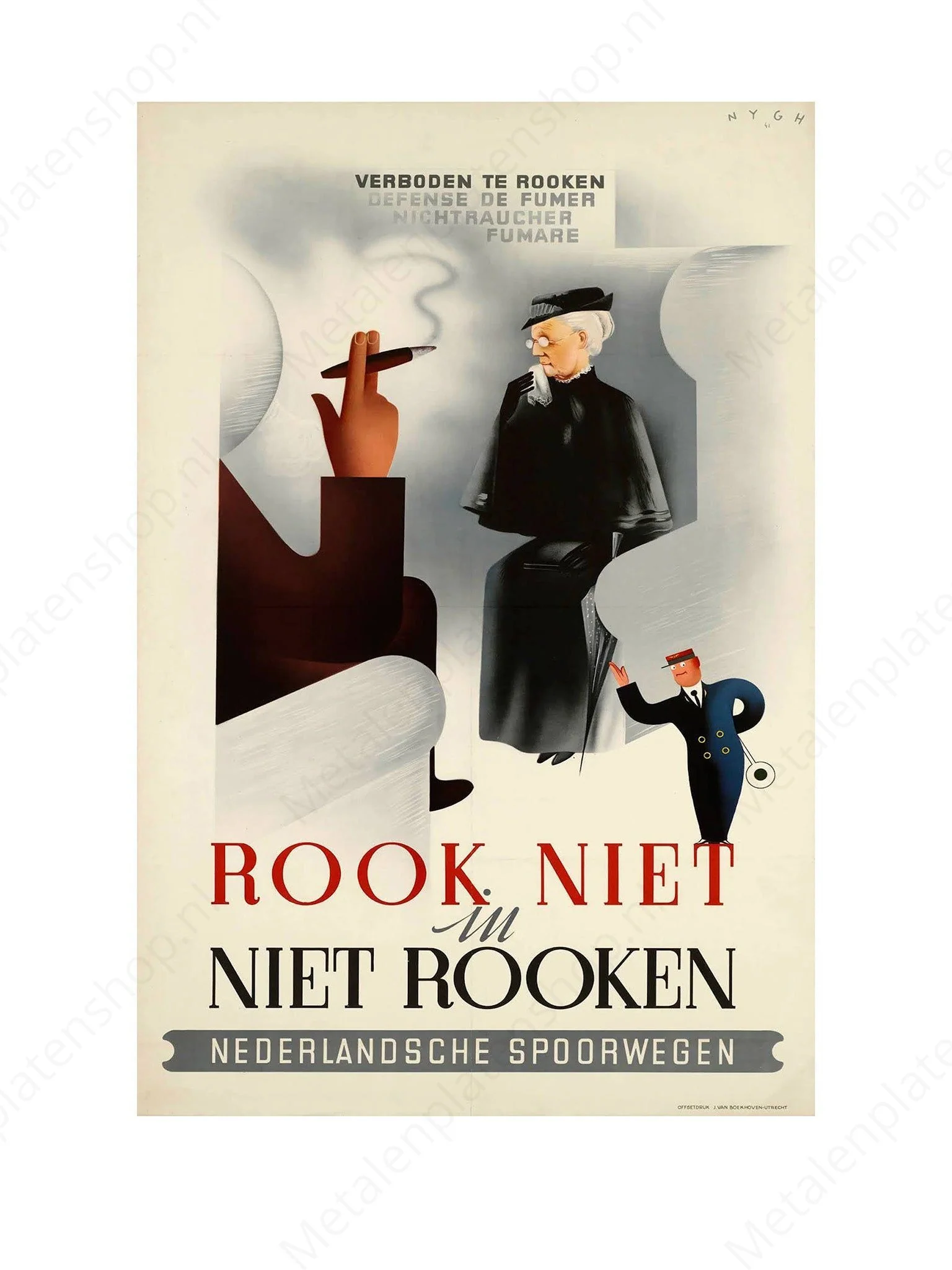 Rook niet in - Niet rooken - Nostalgisch