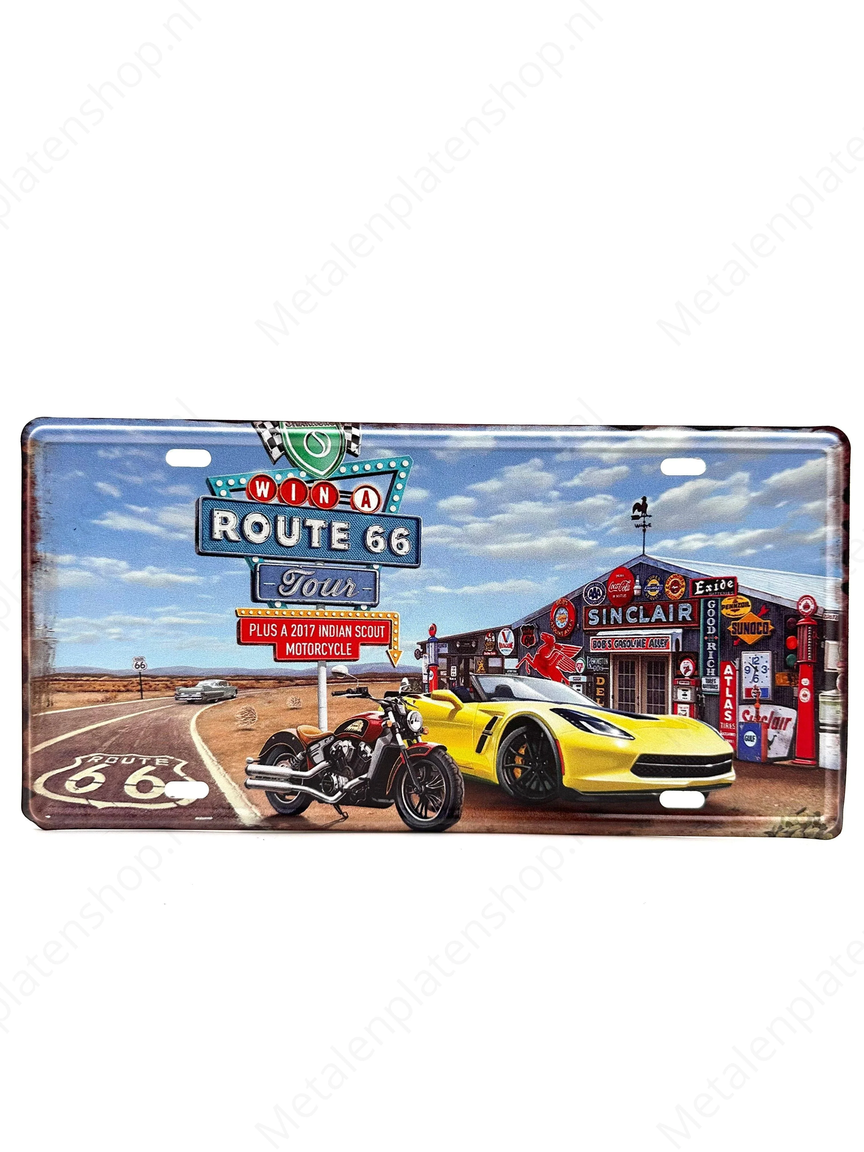 Kentekenplaat - Route 66 - 30x15cm - Image 2