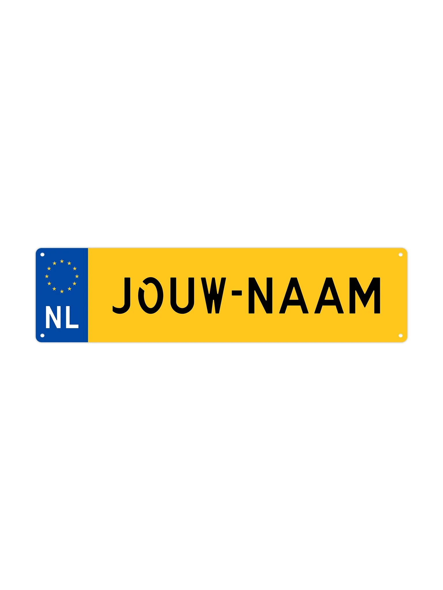 Nederlandse Kentekenplaat met eigen tekst - 40x10cm