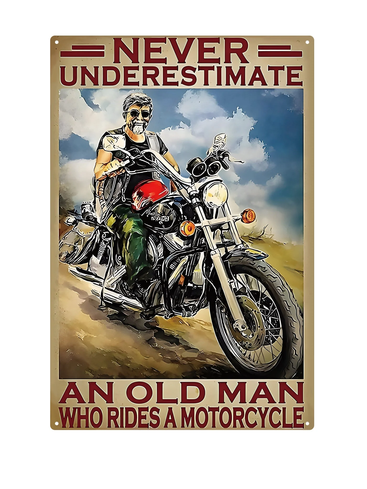 Never underestimate an old man who rides a motorcycle