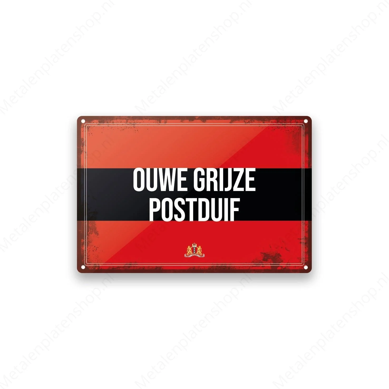 Ouwe grijze postduif - Amsterdams Bord