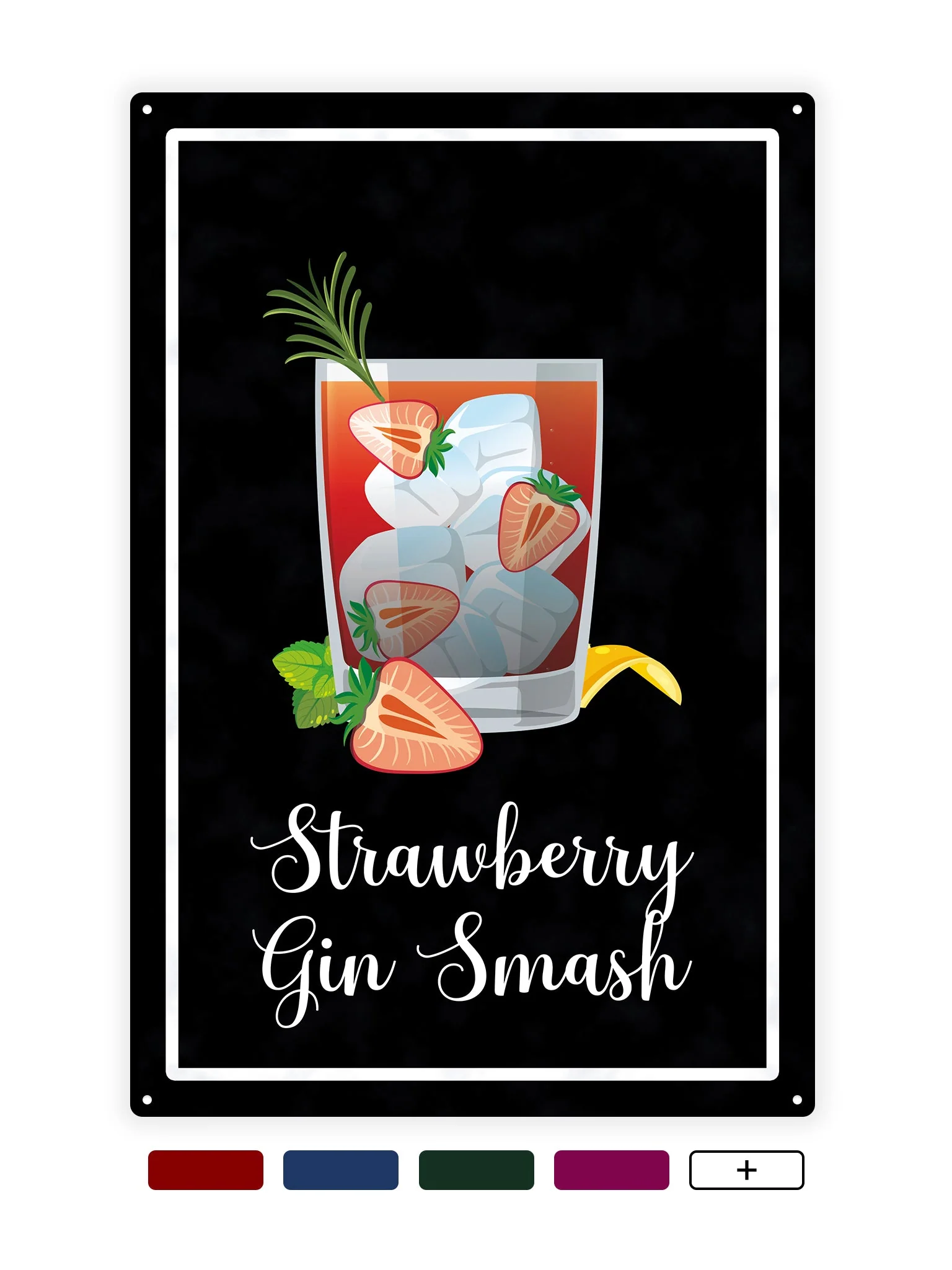 Strawberry gin smash - Cafe bord