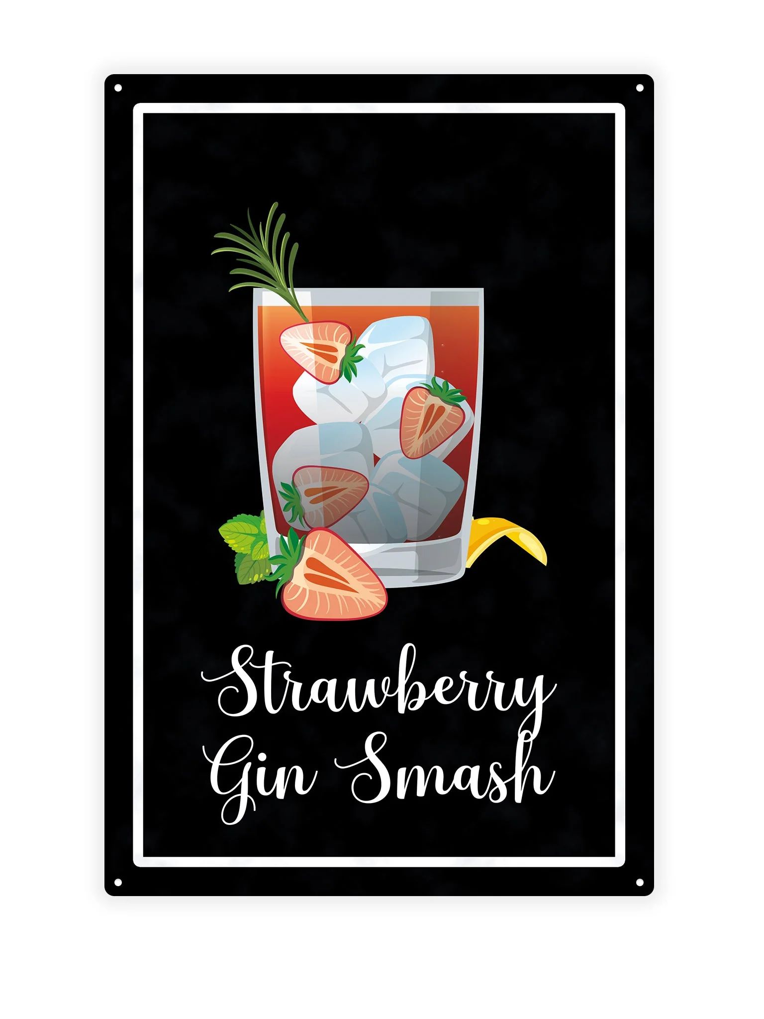 Strawberry gin smash - Cafe bord - Image 2
