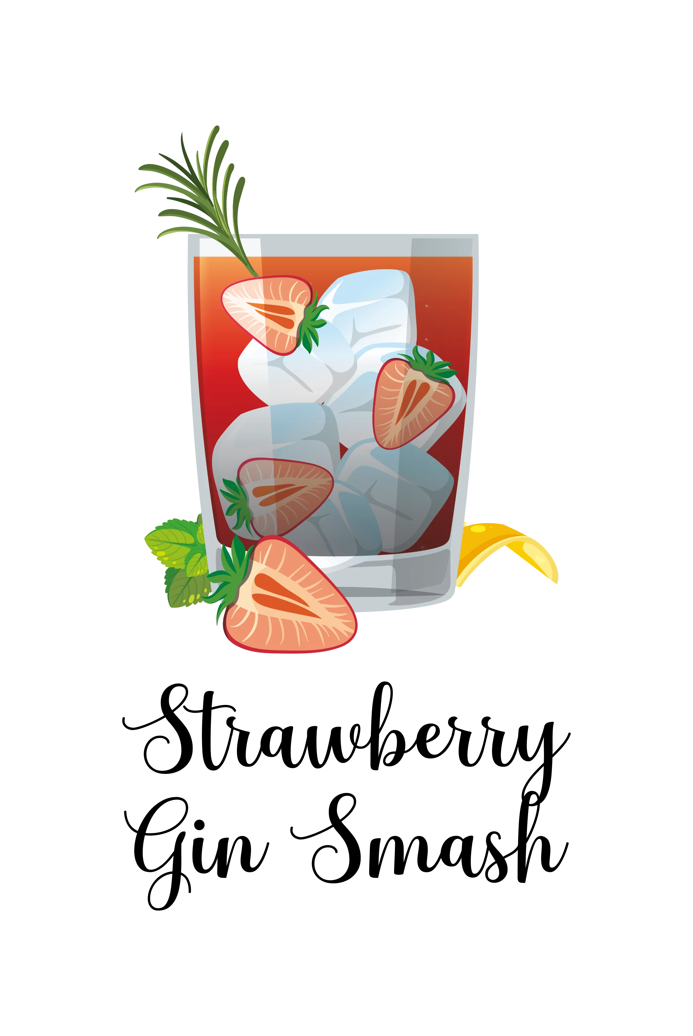Strawberry gin smash - Cafe bord - Image 4