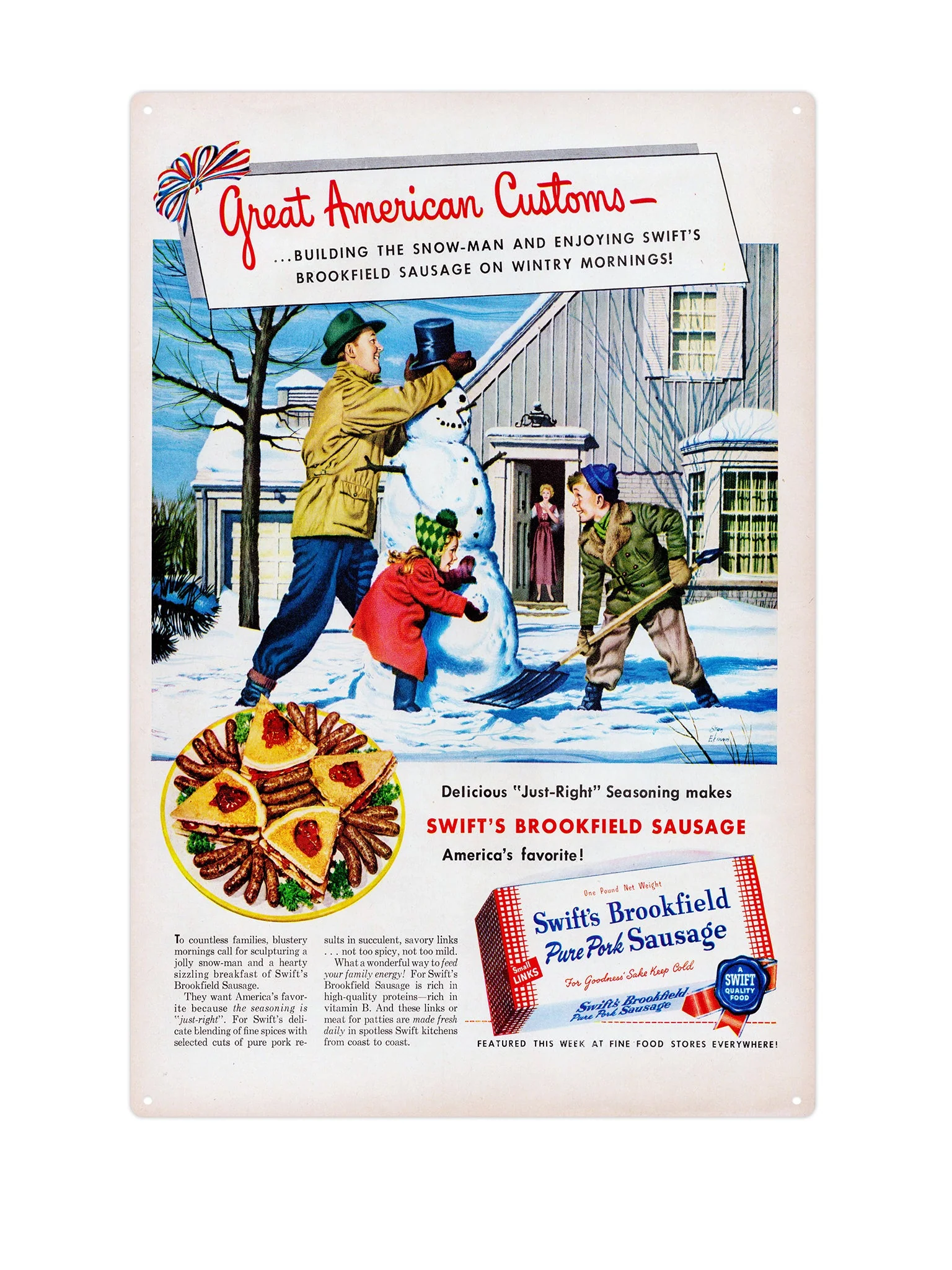 Swift's Brookfield Pure Pork Sausage