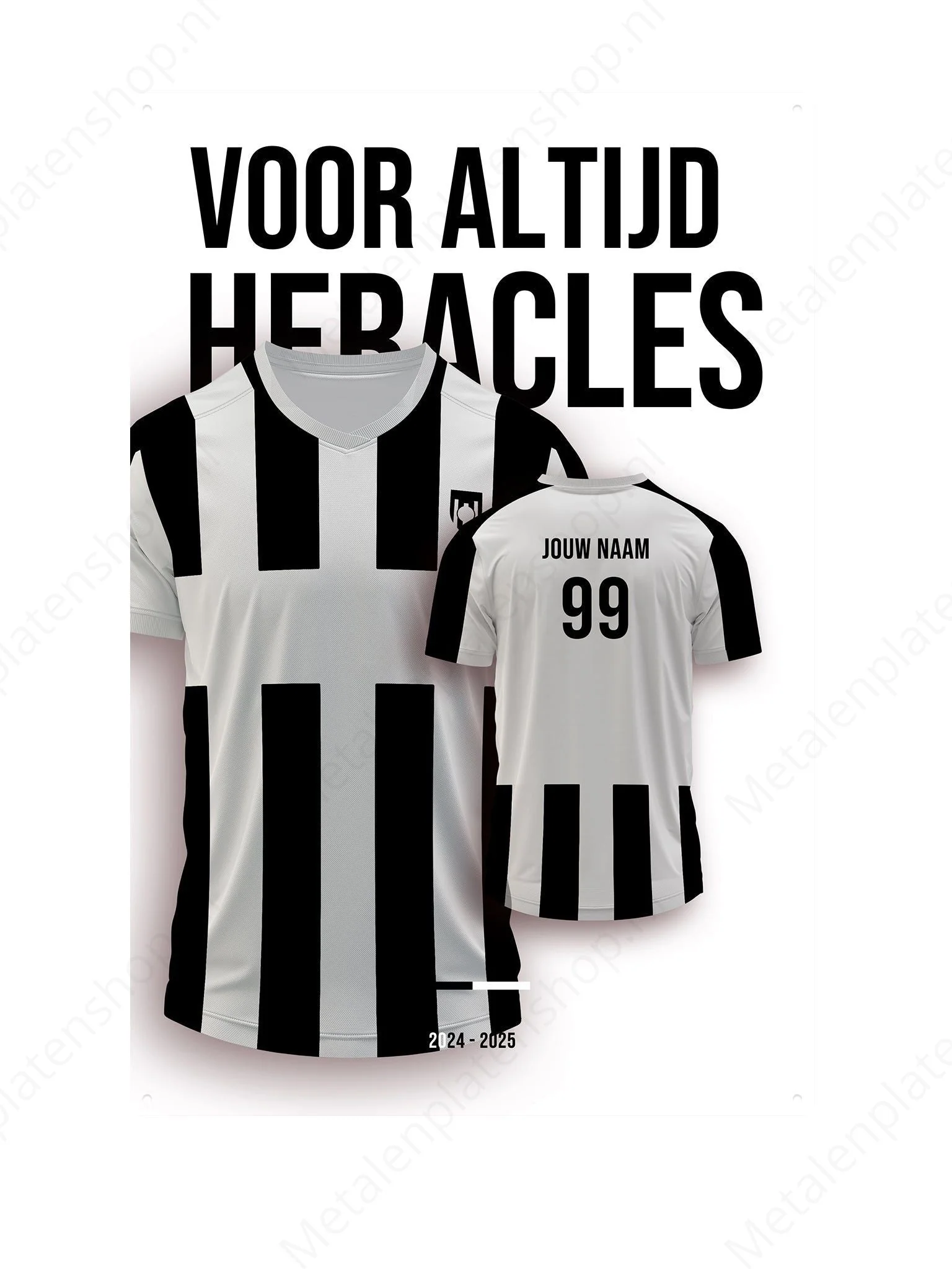 Voetbaltenue Bord Heracles met eigen naam en rugnummer - 2024/2025