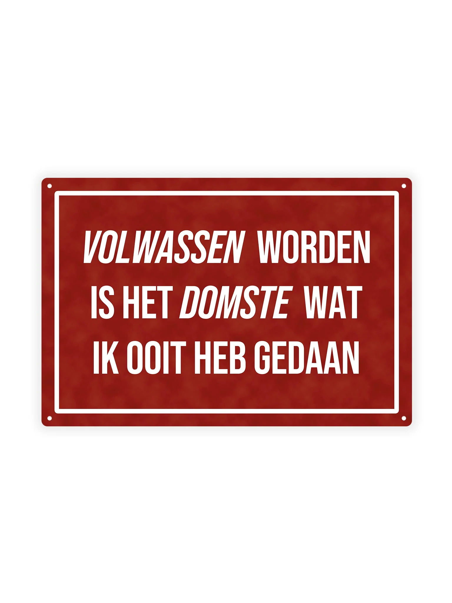 Volwassen worden is het domste wat ik ooit heb gedaan