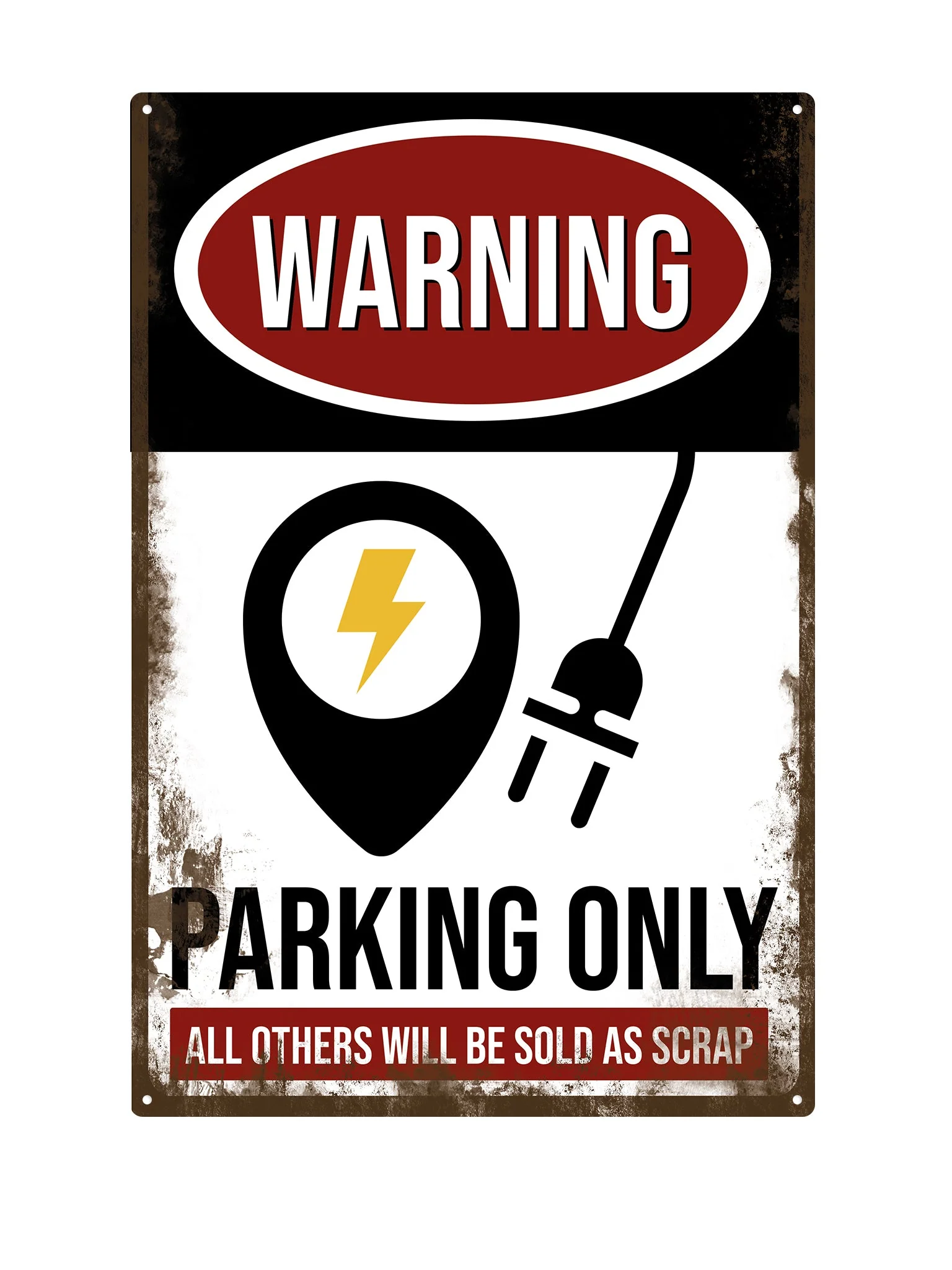 Warning Alleen Electrische Voertuigen - Parking Only