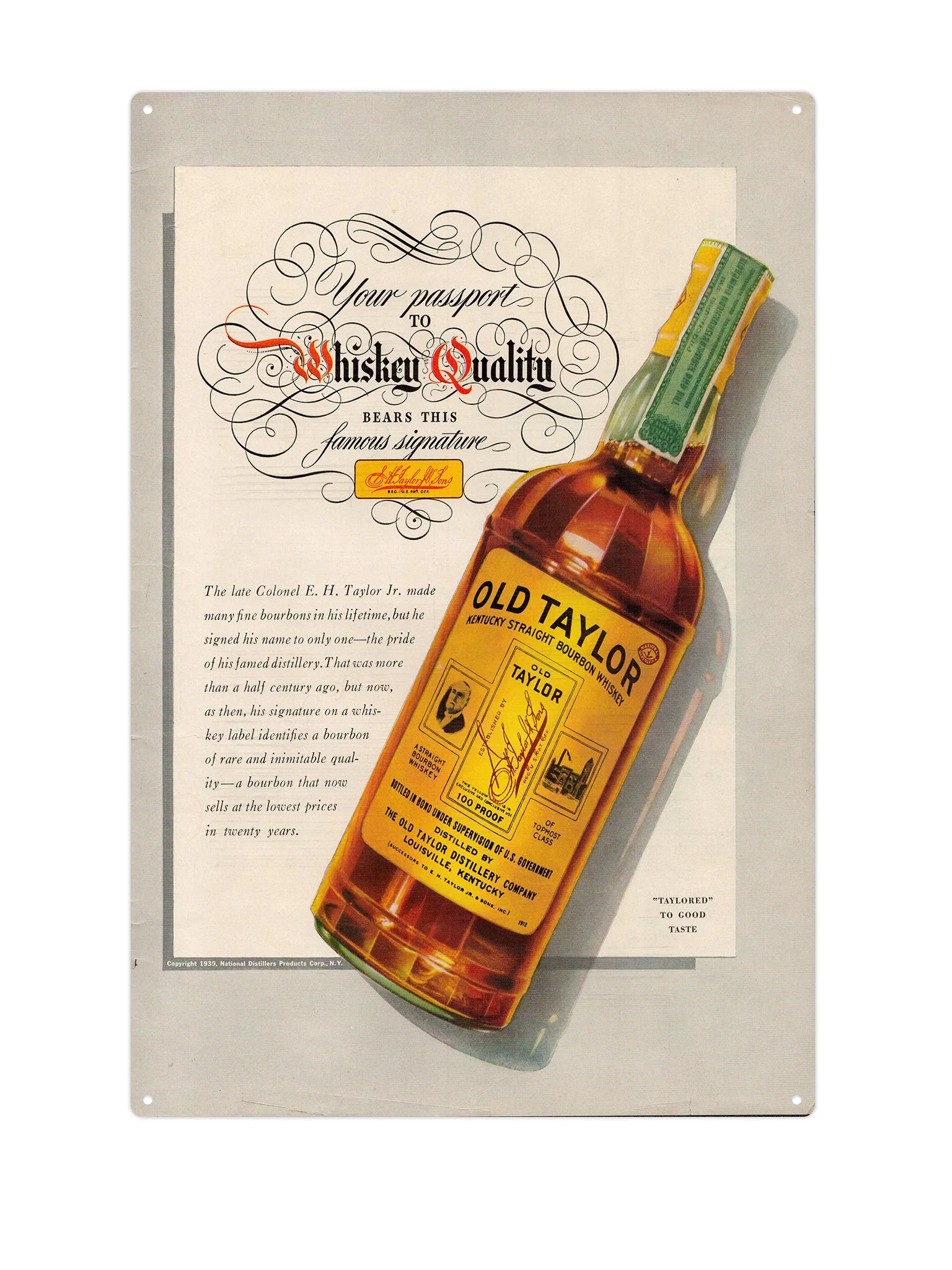 Whiskey Old taylor