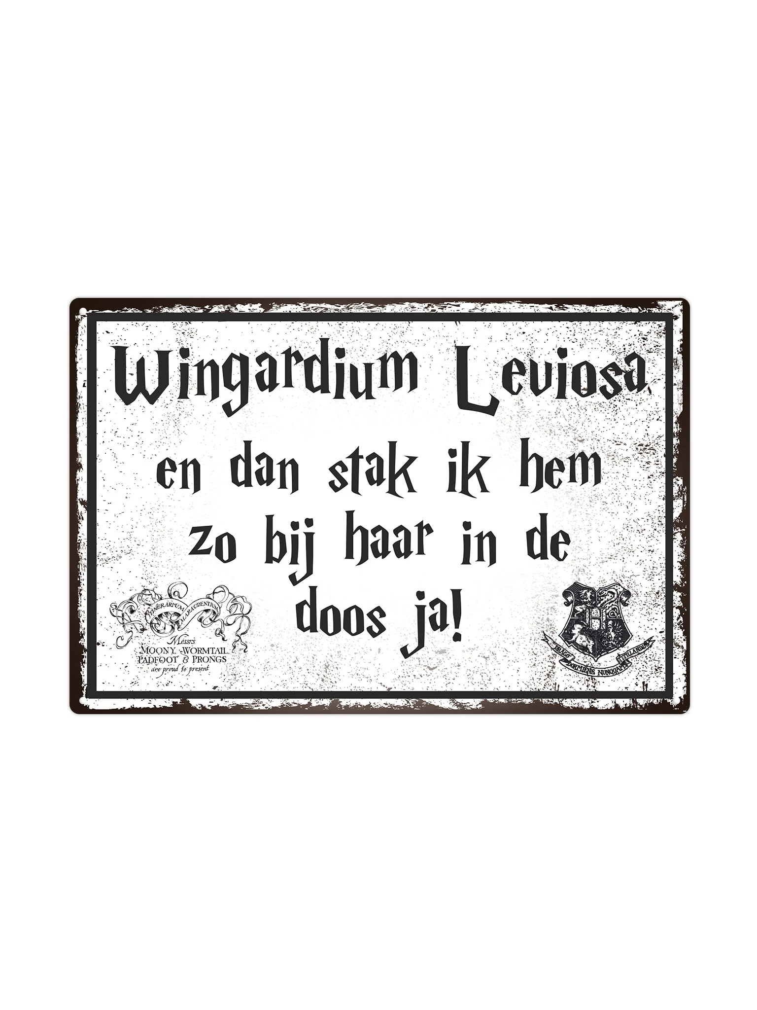 Wingardium Leviosa en dan stak ik hem zo bij haar in de doos ja!